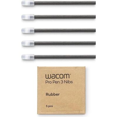 Wacom Pro Pen 3 Rubber Nibs 5pcs/Pack, Accessoires pour stylet, Noir - Publicité Wacom Pro Pen 3 Rubber Nibs 5pcs/Pack, Accessoires pour stylet, Noir - Publicité