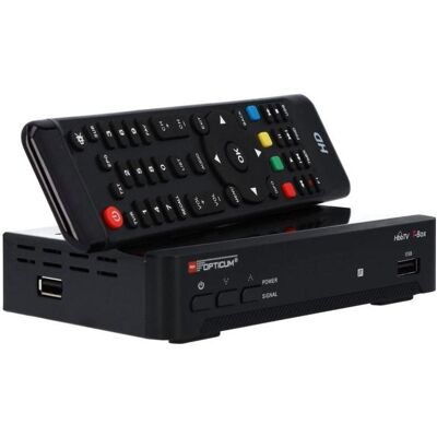 Opticum DVB-T2 HbbTV T-Box H.265 - Récepteur DVB-T2 - Publicité Opticum DVB-T2 HbbTV T-Box H.265 - Récepteur DVB-T2 - Publicité