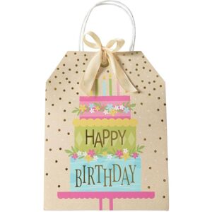 Idena, Emballage cadeau, Geschenktasche Happy Birthday Torte gold 19x25x11,5cm - Publicité Idena, Emballage cadeau, Geschenktasche Happy Birthday Torte gold 19x25x11,5cm - Publicité