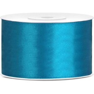 Partydeco, Emballage cadeau, Ruban de satin 38mm turquoise (25m) (1x) - Publicité Partydeco, Emballage cadeau, Ruban de satin 38mm turquoise (25m) (1x) - Publicité