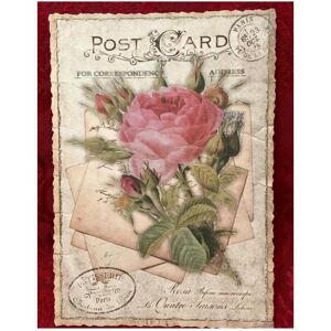 Pappnoptikum, Carte de vœux + papier à lettres, Postcard Vintage Rose (avec mica) - Publicité Pappnoptikum, Carte de vœux + papier à lettres, Postcard Vintage Rose (avec mica) - Publicité