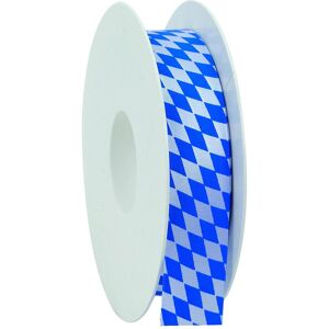 Goldina, Emballage cadeau, Loy ruban en losange 25mmx25m blanc bleu (1x) - Publicité Goldina, Emballage cadeau, Loy ruban en losange 25mmx25m blanc bleu (1x) - Publicité