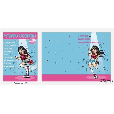 Stamp, Carte de vœux + papier à lettres, Carte B6 BD + Enveloppe Modèle n° 27 Anniversaire (1 pcs) - Publicité Stamp, Carte de vœux + papier à lettres, Carte B6 BD + Enveloppe Modèle n° 27 Anniversaire (1 pcs) - Publicité