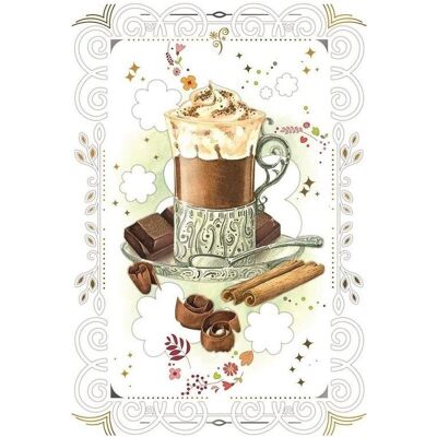 da Vinci, Carte de vœux + papier à lettres, Karte 12x18cm + Umschlag Kaffee - Publicité da Vinci, Carte de vœux + papier à lettres, Karte 12x18cm + Umschlag Kaffee - Publicité