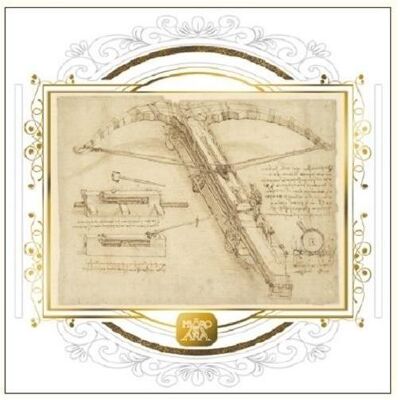 da Vinci, Carte de vœux + papier à lettres, Karte 16x16cm + Armbrust-Umschlag - Publicité da Vinci, Carte de vœux + papier à lettres, Karte 16x16cm + Armbrust-Umschlag - Publicité