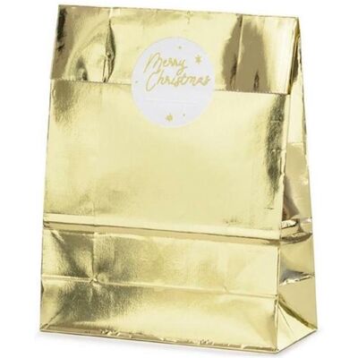 Partydeco, Emballage cadeau, Gift bags, or, 18.5x28.5x8cm (1 pkt / 3 pc.) (3x) - Publicité Partydeco, Emballage cadeau, Gift bags, or, 18.5x28.5x8cm (1 pkt / 3 pc.) (3x) - Publicité