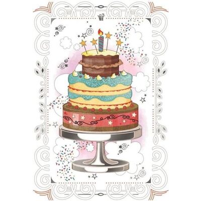 da Vinci, Carte de vœux + papier à lettres, Karte 12x18cm + Umschlag Kuchen - Publicité da Vinci, Carte de vœux + papier à lettres, Karte 12x18cm + Umschlag Kuchen - Publicité