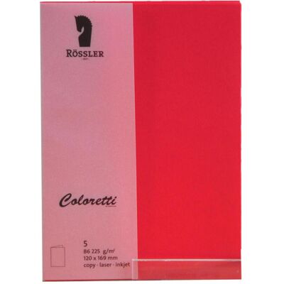 Magni, Carte de vœux + papier à lettres, 220719526 - Coloretti Cartes, 220 g/m², DIN B6 hd, coquelicot, 5 pièces (5 pcs) - Publicité Magni, Carte de vœux + papier à lettres, 220719526 - Coloretti Cartes, 220 g/m², DIN B6 hd, coquelicot, 5 pièces (5 pcs) - Publicité