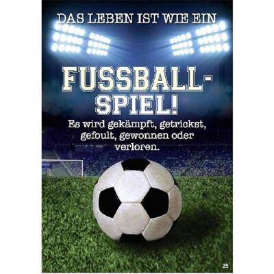 Depesche, Carte de vœux + papier à lettres, Carte musicale La vie est comme un match de football (1 pcs) - Publicité Depesche, Carte de vœux + papier à lettres, Carte musicale La vie est comme un match de football (1 pcs) - Publicité