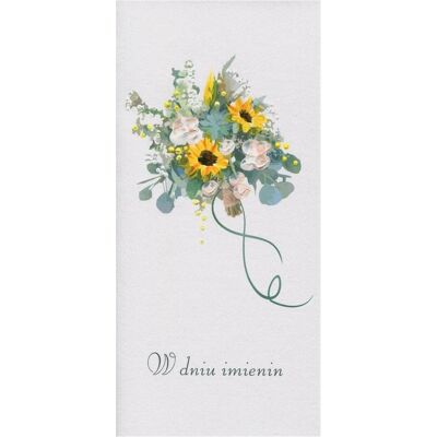 Teka, Carte de vœux + papier à lettres, Namenstagskarte I 13 - Sonnenblumenstrauss - Publicité Teka, Carte de vœux + papier à lettres, Namenstagskarte I 13 - Sonnenblumenstrauss - Publicité