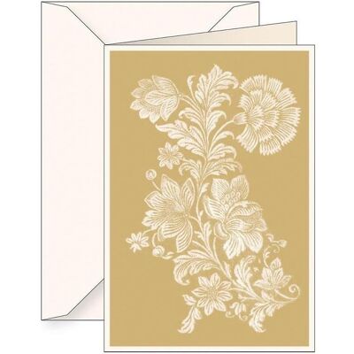 Teka, Carte de vœux + papier à lettres, B6 Karte + Umschlag 6132 Gelbe Nelken - Publicité Teka, Carte de vœux + papier à lettres, B6 Karte + Umschlag 6132 Gelbe Nelken - Publicité