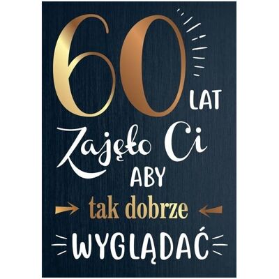 Passion, Carte de vœux + papier à lettres, Karte B6 PR-109 Geburtstag 60 (1 pcs) - Publicité Passion, Carte de vœux + papier à lettres, Karte B6 PR-109 Geburtstag 60 (1 pcs) - Publicité
