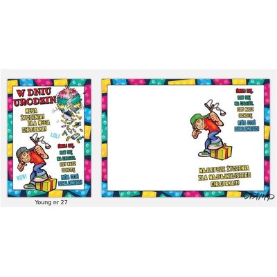 Stamp, Carte de vœux + papier à lettres, Garçon B6 carte + enveloppe modèle no 027 anniversaire (1 pcs) - Publicité Stamp, Carte de vœux + papier à lettres, Garçon B6 carte + enveloppe modèle no 027 anniversaire (1 pcs) - Publicité