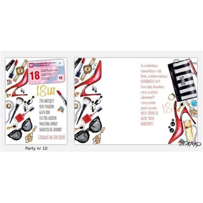 Stamp, Carte de vœux + papier à lettres, Carte de fête avec stickers B6 + enveloppe anniversaire 18 wz10 - Publicité Stamp, Carte de vœux + papier à lettres, Carte de fête avec stickers B6 + enveloppe anniversaire 18 wz10 - Publicité