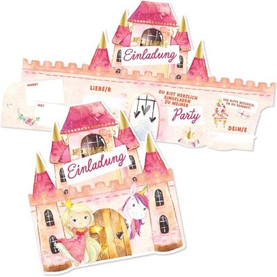 Papierdrachen, Carte de vœux + papier à lettres, 12 Einladungskarten Schloss (12 pcs) - Publicité Papierdrachen, Carte de vœux + papier à lettres, 12 Einladungskarten Schloss (12 pcs) - Publicité