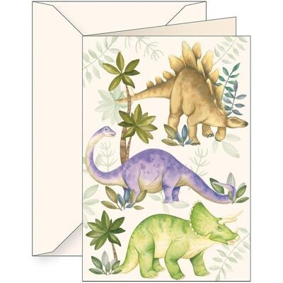 Tassotti, Carte de vœux + papier à lettres, Carte B6 + enveloppe 6170 Dinosaure Stegosaurus, bronze - Publicité Tassotti, Carte de vœux + papier à lettres, Carte B6 + enveloppe 6170 Dinosaure Stegosaurus, bronze - Publicité