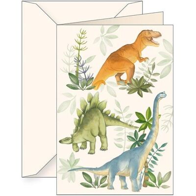 Tassotti, Carte de vœux + papier à lettres, Carte B6 + enveloppe 6171 Dinosaure - Publicité Tassotti, Carte de vœux + papier à lettres, Carte B6 + enveloppe 6171 Dinosaure - Publicité