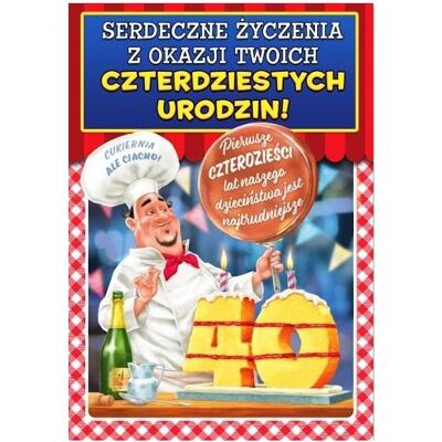 Trend, Carte de vœux + papier à lettres, Grusskarte zum 40. Geburtstag MF18 - Publicité Trend, Carte de vœux + papier à lettres, Grusskarte zum 40. Geburtstag MF18 - Publicité