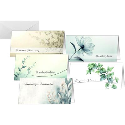 Sigel, Carte de vœux + papier à lettres, Lot de cartes de condoléance Cartes à motif Cartes (10 pcs) - Publicité Sigel, Carte de vœux + papier à lettres, Lot de cartes de condoléance Cartes à motif Cartes (10 pcs) - Publicité