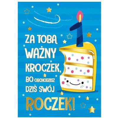 Passion, Carte de vœux + papier à lettres, Karte B6 PR-176 Einjähriger Kuchen (1 pcs) - Publicité Passion, Carte de vœux + papier à lettres, Karte B6 PR-176 Einjähriger Kuchen (1 pcs) - Publicité