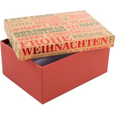 Idena, Emballage cadeau, Geschenkbox Frohe Weihnachten (1x) - Publicité Idena, Emballage cadeau, Geschenkbox Frohe Weihnachten (1x) - Publicité