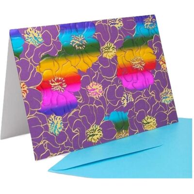 Fresh, Carte de vœux + papier à lettres, Karte B6 JCT-19-11-140333 vergoldete Blumen - Publicité Fresh, Carte de vœux + papier à lettres, Karte B6 JCT-19-11-140333 vergoldete Blumen - Publicité