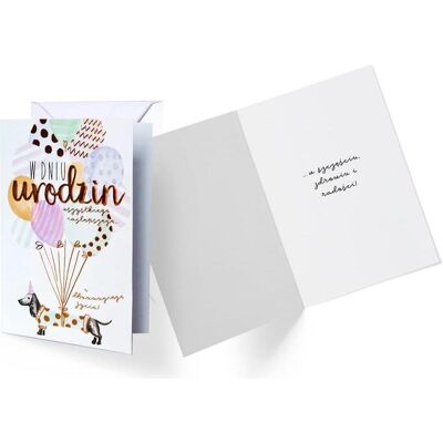 Passion, Carte de vœux + papier à lettres, Karte B6 GS-002 Dackel Geburtstag - Publicité Passion, Carte de vœux + papier à lettres, Karte B6 GS-002 Dackel Geburtstag - Publicité