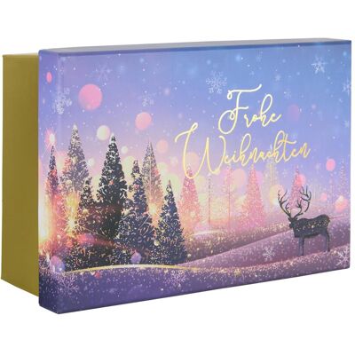 Idena, Emballage cadeau, Boîtes cadeaux Noël lilas M : 19x8x13 L : 23x9x15cm 2 pièces (2x) - Publicité Idena, Emballage cadeau, Boîtes cadeaux Noël lilas M : 19x8x13 L : 23x9x15cm 2 pièces (2x) - Publicité