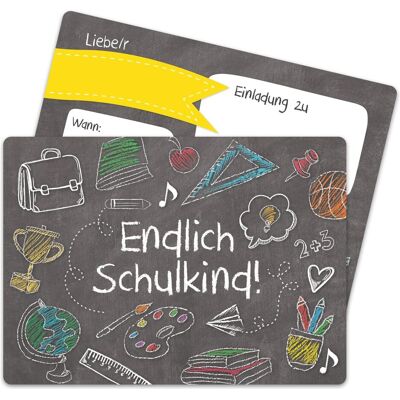 Papierdrachen, Carte de vœux + papier à lettres, Einschulung Einladungskarten Set 4 Tafel (13 pcs) - Publicité Papierdrachen, Carte de vœux + papier à lettres, Einschulung Einladungskarten Set 4 Tafel (13 pcs) - Publicité