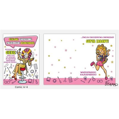 Stamp, Carte de vœux + papier à lettres, Carte B6 BD + Enveloppe Modèle n° 04 Anniversaire - Publicité Stamp, Carte de vœux + papier à lettres, Carte B6 BD + Enveloppe Modèle n° 04 Anniversaire - Publicité