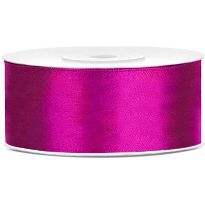 Partydeco, Emballage cadeau, Satin Ribbon, fuchsia, 25mm/25m (1 pc. / 25 lm) (1x) - Publicité Partydeco, Emballage cadeau, Satin Ribbon, fuchsia, 25mm/25m (1 pc. / 25 lm) (1x) - Publicité