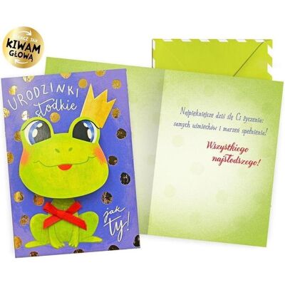 Teka, Carte de vœux + papier à lettres, Karte B6 Froschgeburtstag - Publicité Teka, Carte de vœux + papier à lettres, Karte B6 Froschgeburtstag - Publicité