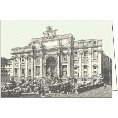 Rossi, Carte de vœux + papier à lettres, ITW 002 Roma Fontana di Trevi Karte mit Umschlag - Publicité Rossi, Carte de vœux + papier à lettres, ITW 002 Roma Fontana di Trevi Karte mit Umschlag - Publicité