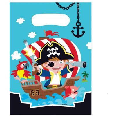 Amscan, Emballage cadeau, Sachets d'anniversaire Pirate (8x) - Publicité Amscan, Emballage cadeau, Sachets d'anniversaire Pirate (8x) - Publicité