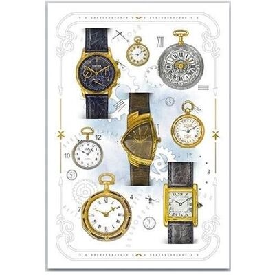 da Vinci, Carte de vœux + papier à lettres, Karte 12x18cm + Uhrenetui - Publicité da Vinci, Carte de vœux + papier à lettres, Karte 12x18cm + Uhrenetui - Publicité