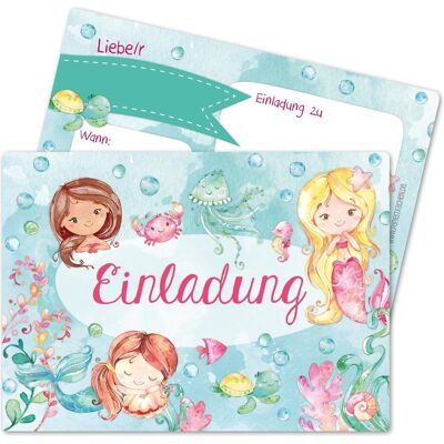 Papierdrachen, Carte de vœux + papier à lettres, Sirène (12 pcs) - Publicité Papierdrachen, Carte de vœux + papier à lettres, Sirène (12 pcs) - Publicité