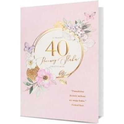 Nuance, Carte de vœux + papier à lettres, Karte B6 Hochzeitstag 40 - Publicité Nuance, Carte de vœux + papier à lettres, Karte B6 Hochzeitstag 40 - Publicité
