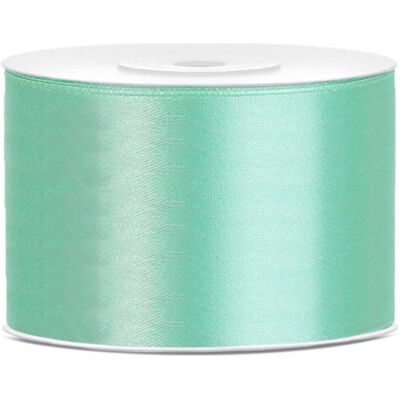Partydeco, Emballage cadeau, Ruban de satin 50mm Mint (25m) (1x) - Publicité Partydeco, Emballage cadeau, Ruban de satin 50mm Mint (25m) (1x) - Publicité