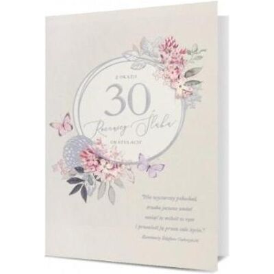 Nuance, Carte de vœux + papier à lettres, Karte B6 Hochzeitstag 30 - Publicité Nuance, Carte de vœux + papier à lettres, Karte B6 Hochzeitstag 30 - Publicité