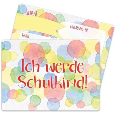 Papierdrachen, Carte de vœux + papier à lettres, 13 cartes d'invitation pour la rentrée scolaire - Konfetti (12 pcs) - Publicité Papierdrachen, Carte de vœux + papier à lettres, 13 cartes d'invitation pour la rentrée scolaire - Konfetti (12 pcs) - Publicité