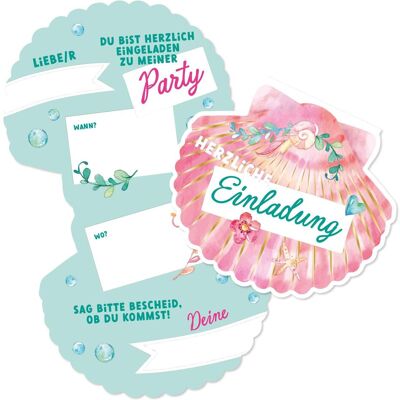 Papierdrachen, Carte de vœux + papier à lettres, 12 Einladungskarten Muschel (12 pcs) - Publicité Papierdrachen, Carte de vœux + papier à lettres, 12 Einladungskarten Muschel (12 pcs) - Publicité