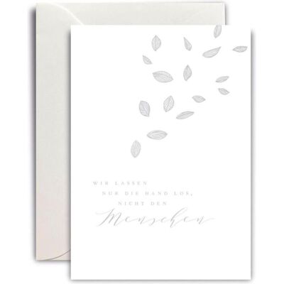 Rössler, Carte de vœux + papier à lettres, Carte de deuil Feuilles (1 pcs) - Publicité Rössler, Carte de vœux + papier à lettres, Carte de deuil Feuilles (1 pcs) - Publicité
