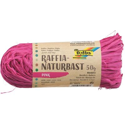 Folia, Emballage cadeau, Raphia naturel rose mat 0,5 mm x 50,0 g (1x) - Publicité Folia, Emballage cadeau, Raphia naturel rose mat 0,5 mm x 50,0 g (1x) - Publicité