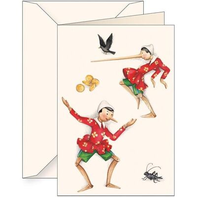 Tassotti, Carte de vœux + papier à lettres, Carte B6 + enveloppe 7532 Pinocchio - Publicité Tassotti, Carte de vœux + papier à lettres, Carte B6 + enveloppe 7532 Pinocchio - Publicité