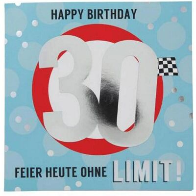 Magni, Carte de vœux + papier à lettres, Dépêche 11515-036 Carte numérotée pour un 30e anniversaire avec musique, carte pliante raffinée (5 pcs) - Publicité Magni, Carte de vœux + papier à lettres, Dépêche 11515-036 Carte numérotée pour un 30e anniversaire avec musique, carte pliante raffinée (5 pcs) - Publicité