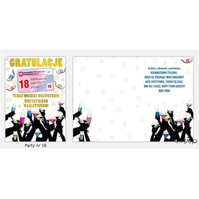 Stamp, Carte de vœux + papier à lettres, Carte de fête avec stickers B6 + enveloppe anniversaire 18 wz16 - Publicité Stamp, Carte de vœux + papier à lettres, Carte de fête avec stickers B6 + enveloppe anniversaire 18 wz16 - Publicité