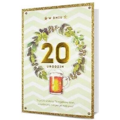 Nuance, Carte de vœux + papier à lettres, Karte B6 Geburtstag 20 HM200-2293 - Publicité Nuance, Carte de vœux + papier à lettres, Karte B6 Geburtstag 20 HM200-2293 - Publicité