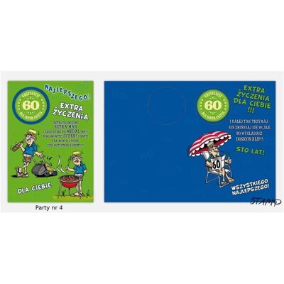 Stamp, Carte de vœux + papier à lettres, Carte de fête avec autocollants B6 + enveloppe anniversaire 60 motifs 04 - Publicité Stamp, Carte de vœux + papier à lettres, Carte de fête avec autocollants B6 + enveloppe anniversaire 60 motifs 04 - Publicité