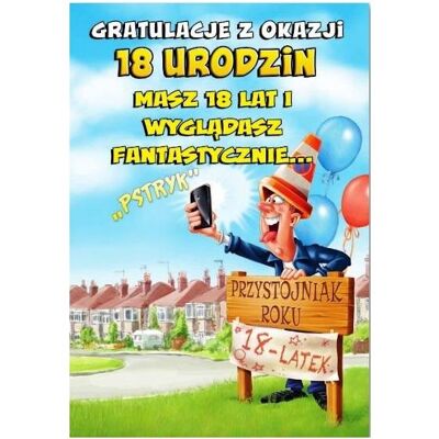 Trend, Carte de vœux + papier à lettres, Grusskarte zum Geburtstag 18 MF14 - Publicité Trend, Carte de vœux + papier à lettres, Grusskarte zum Geburtstag 18 MF14 - Publicité