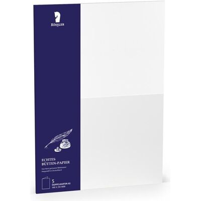 Rössler, Carte de vœux + papier à lettres, Doppelkarten Bütten hd 5 Stück (5 pcs) - Publicité Rössler, Carte de vœux + papier à lettres, Doppelkarten Bütten hd 5 Stück (5 pcs) - Publicité